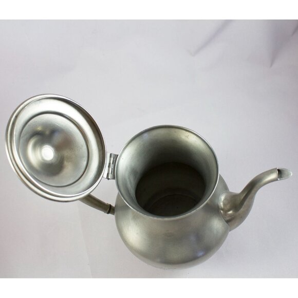 BRS Bernard Rice Sons Pewter Coffee Pot B212 10" Tall c. 1910 Monogram - Picture 4 of 8